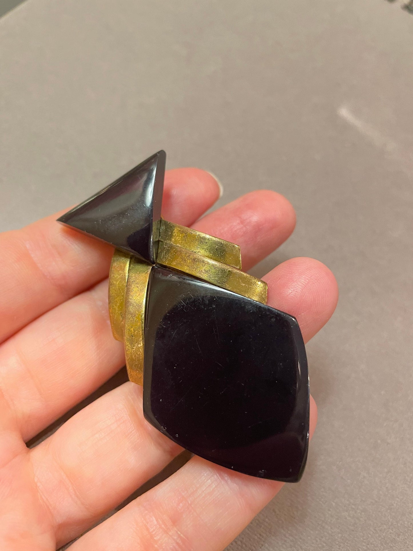 Dress clip, 1920-1930, Bakelite, Art Deco