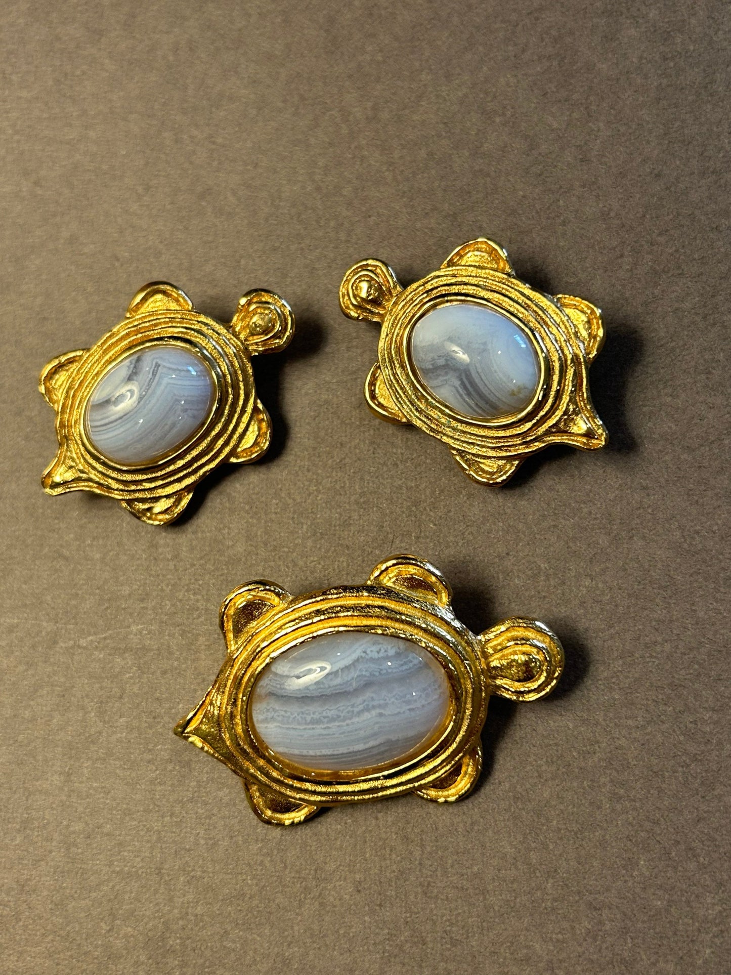 Set brooch and clip on earrings Patricia Delorme Paris