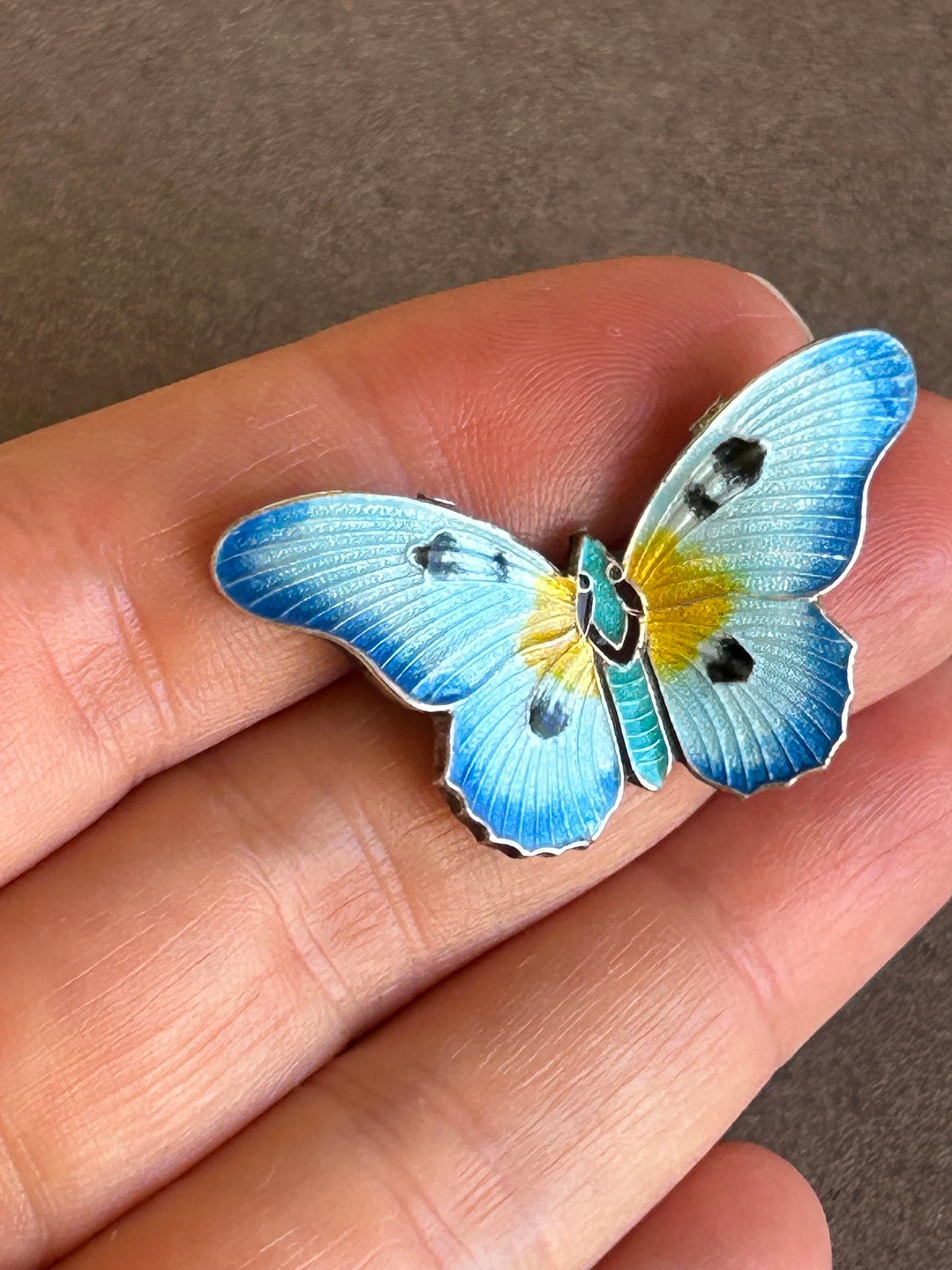 Brooch vintage, sterling, butterfly, 4x2cm