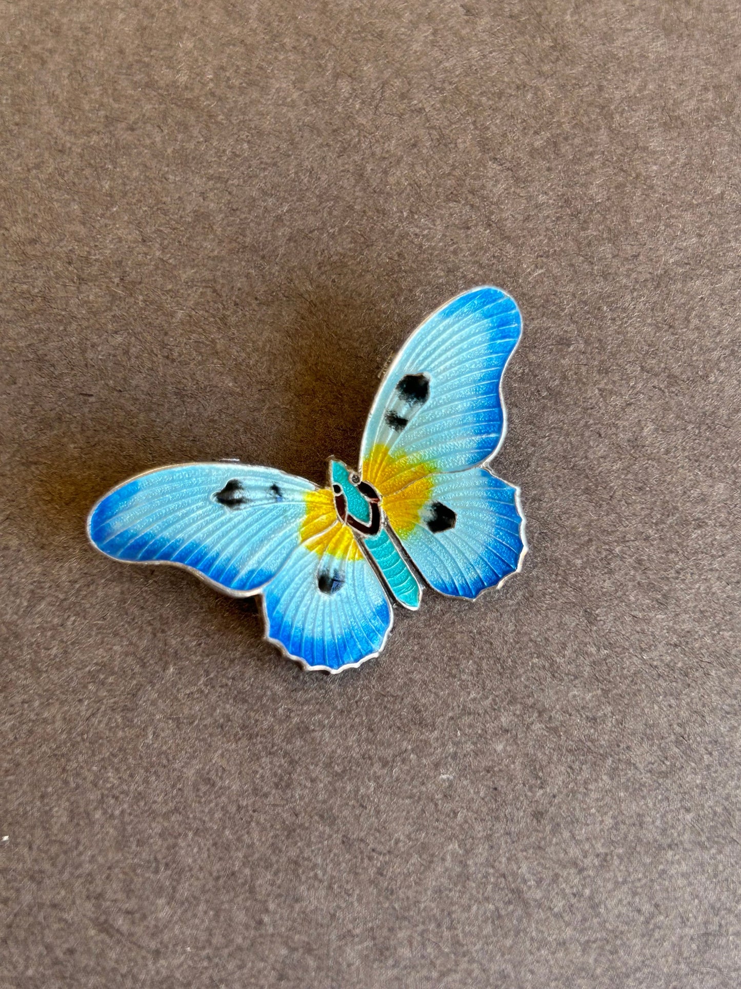 Brooch vintage, sterling, butterfly, 4x2cm