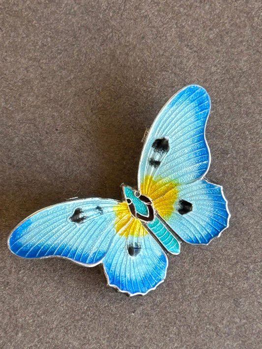 Brooch vintage, sterling, butterfly, 4x2cm