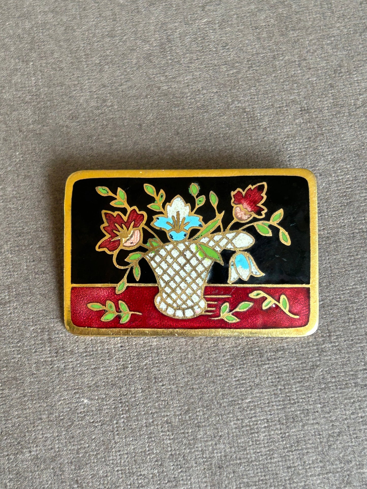 Antique enamel brooch