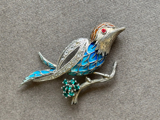 Antique brooch Bird