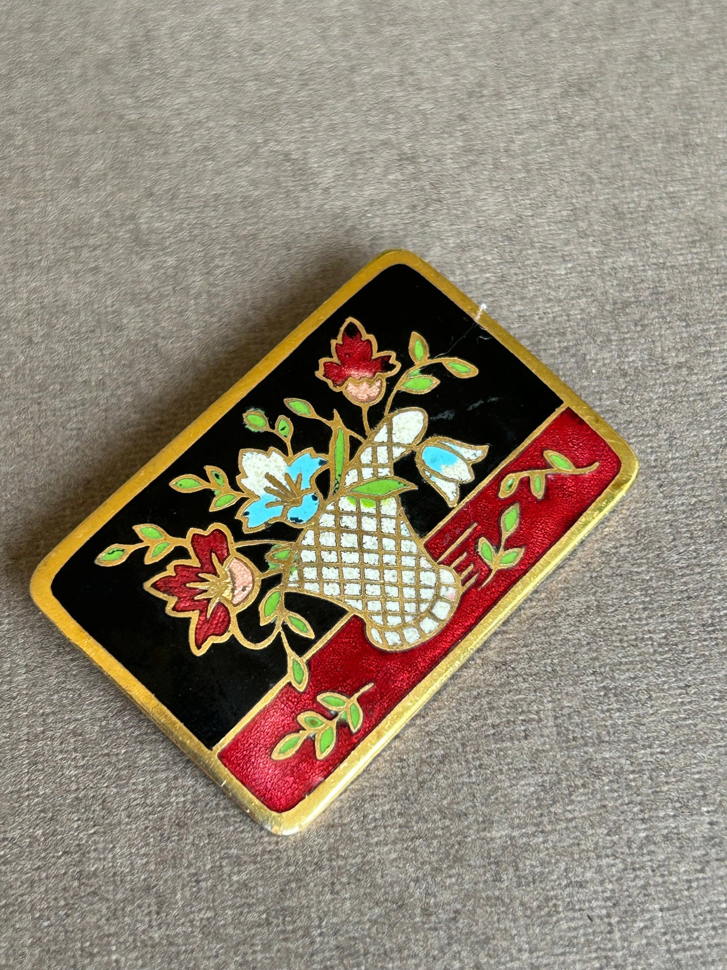 Antique enamel brooch