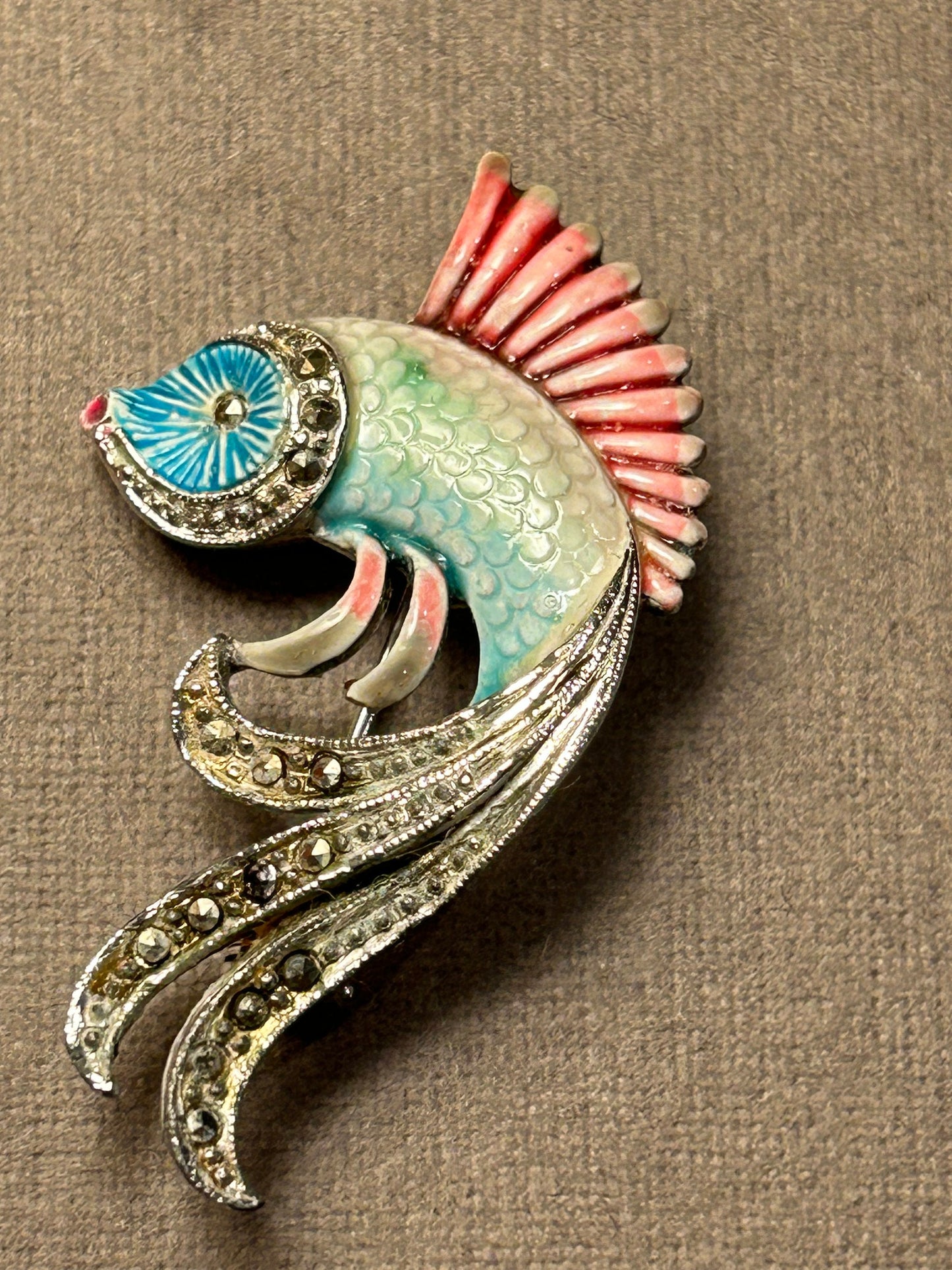 Brooch vintage Fish