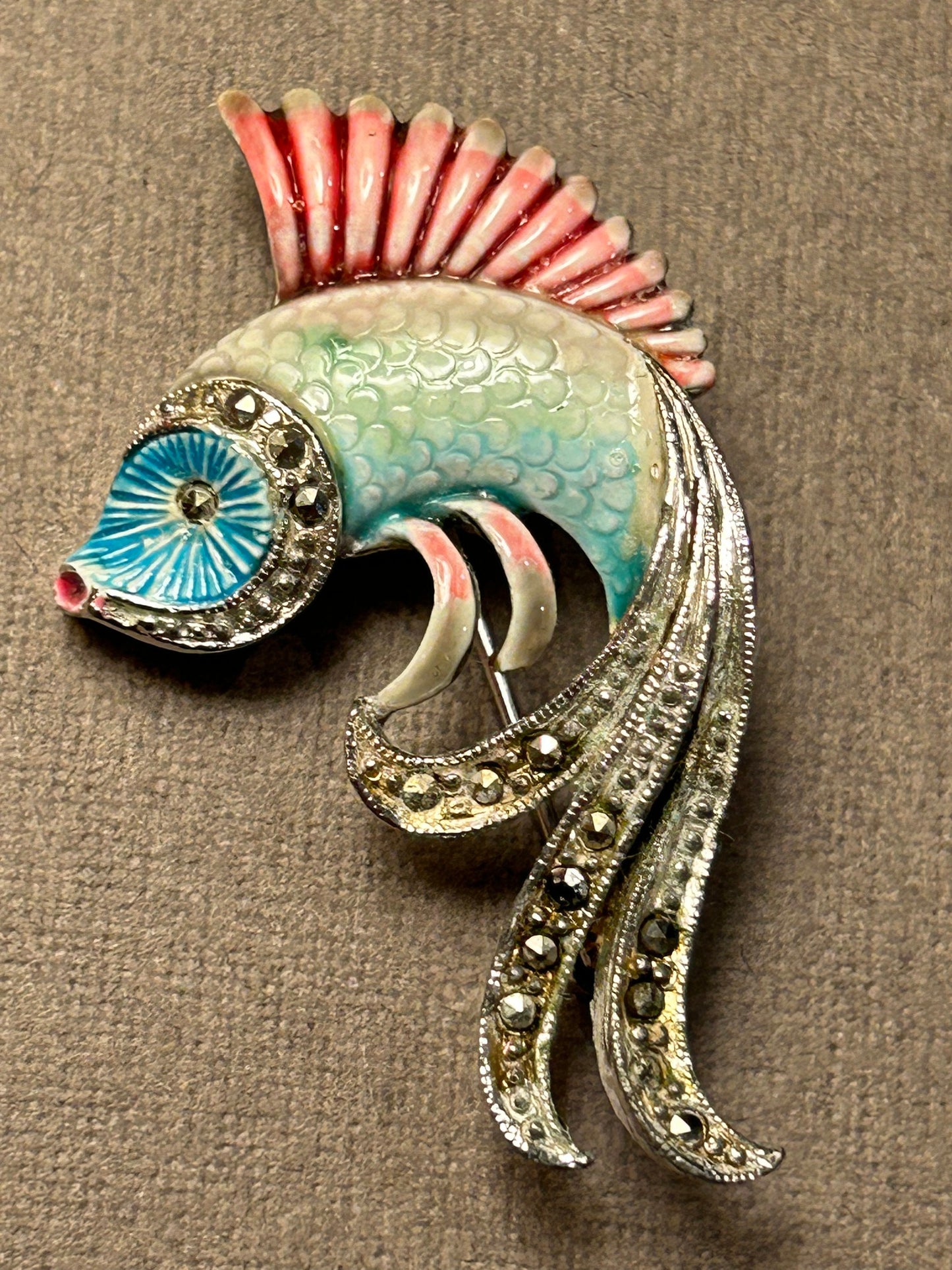 Brooch vintage Fish