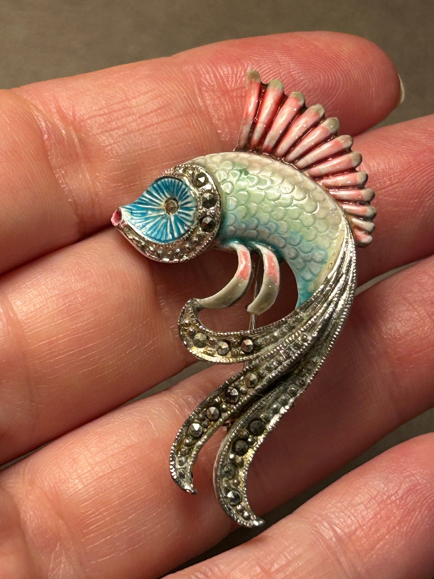 Brooch vintage Fish