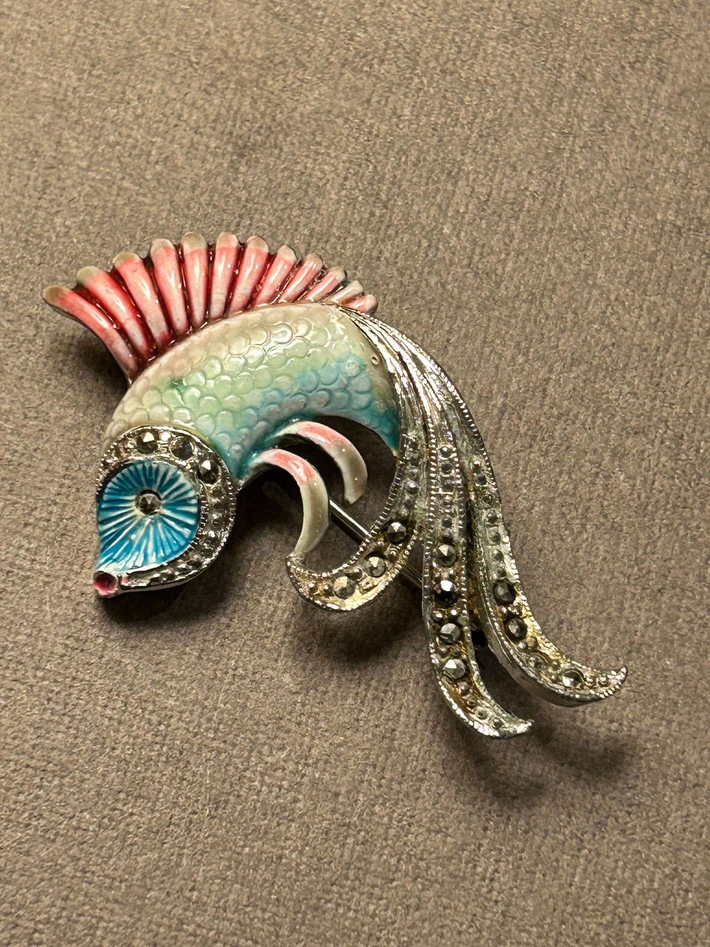 Brooch vintage Fish