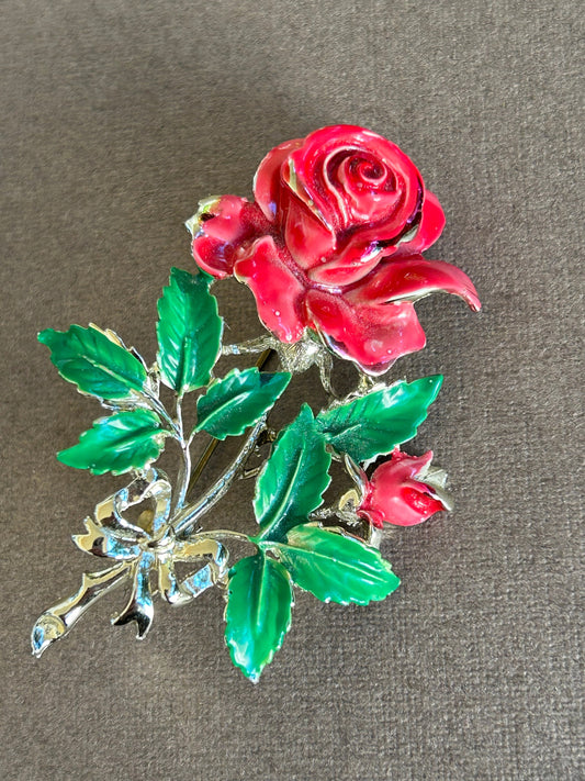 Exquisite brooch vintage Rose