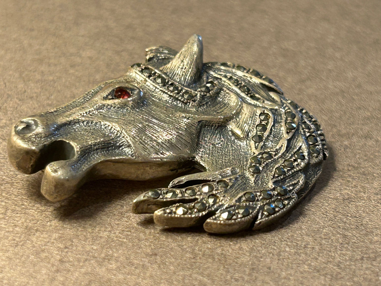 Brooch vintage Horse  925