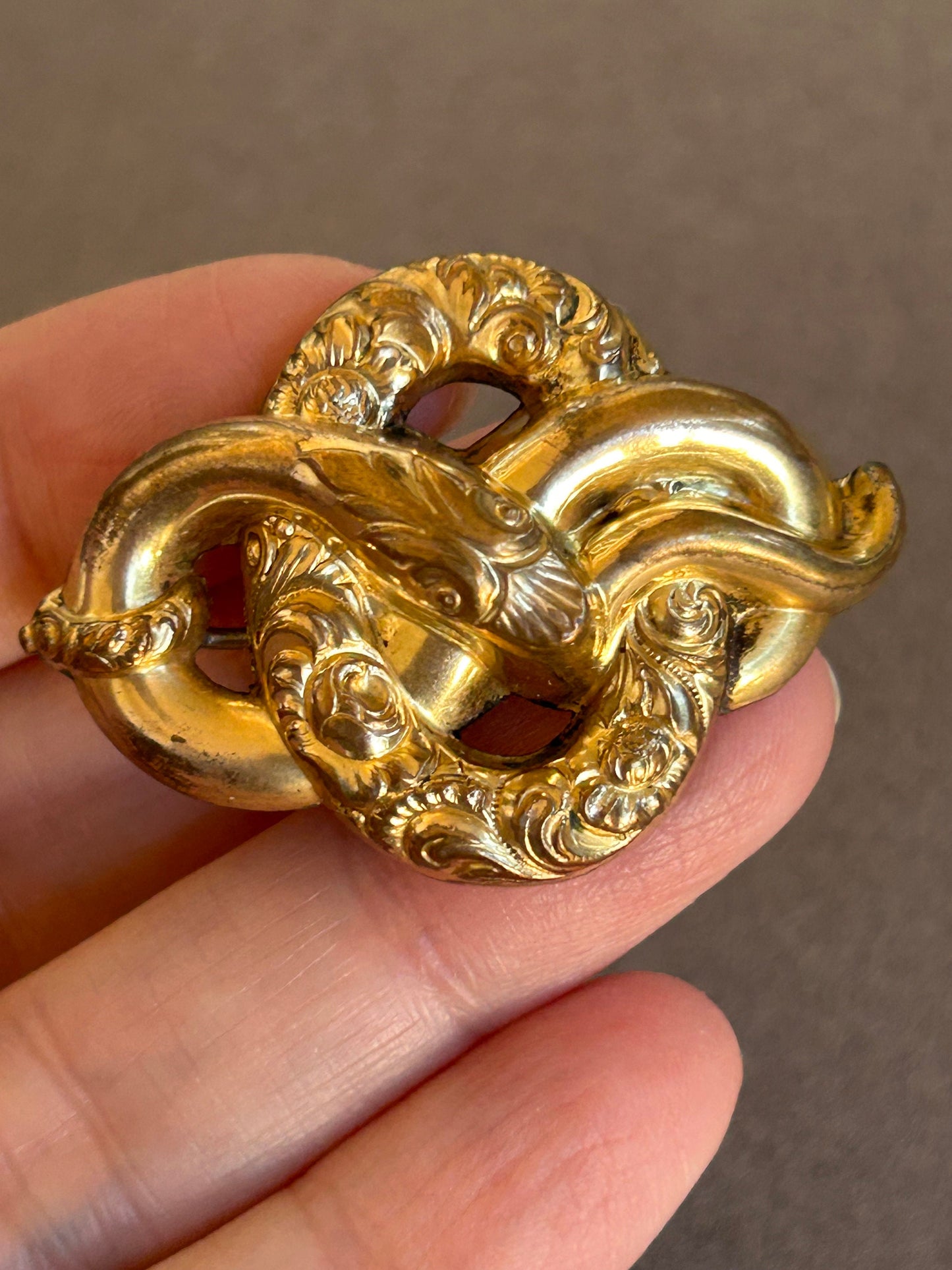 Antique brooch  Snake