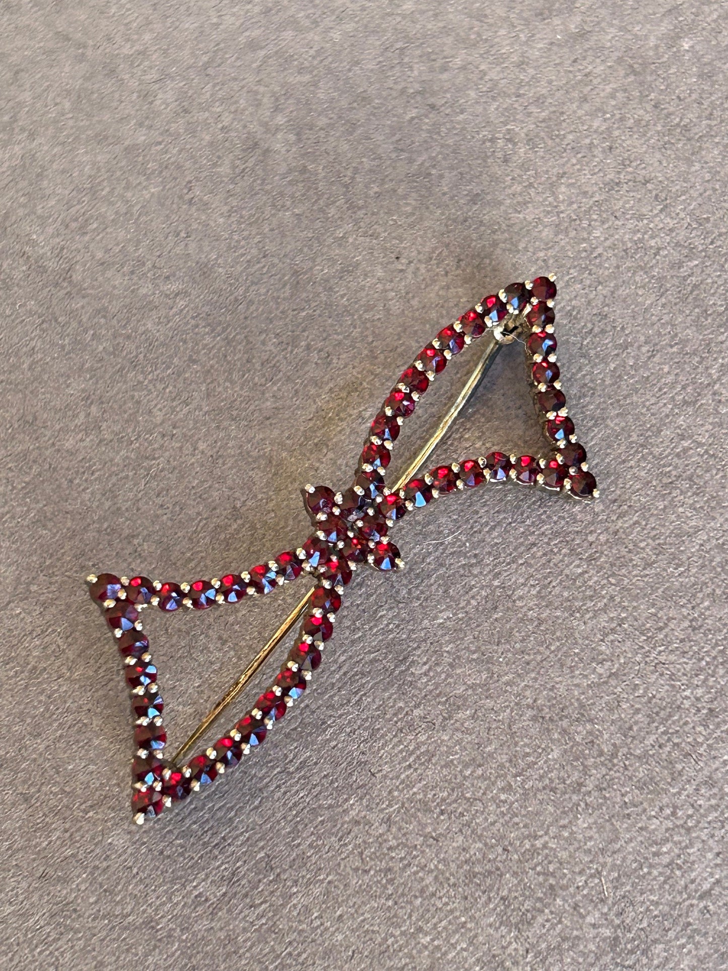 Vintage garnet brooch