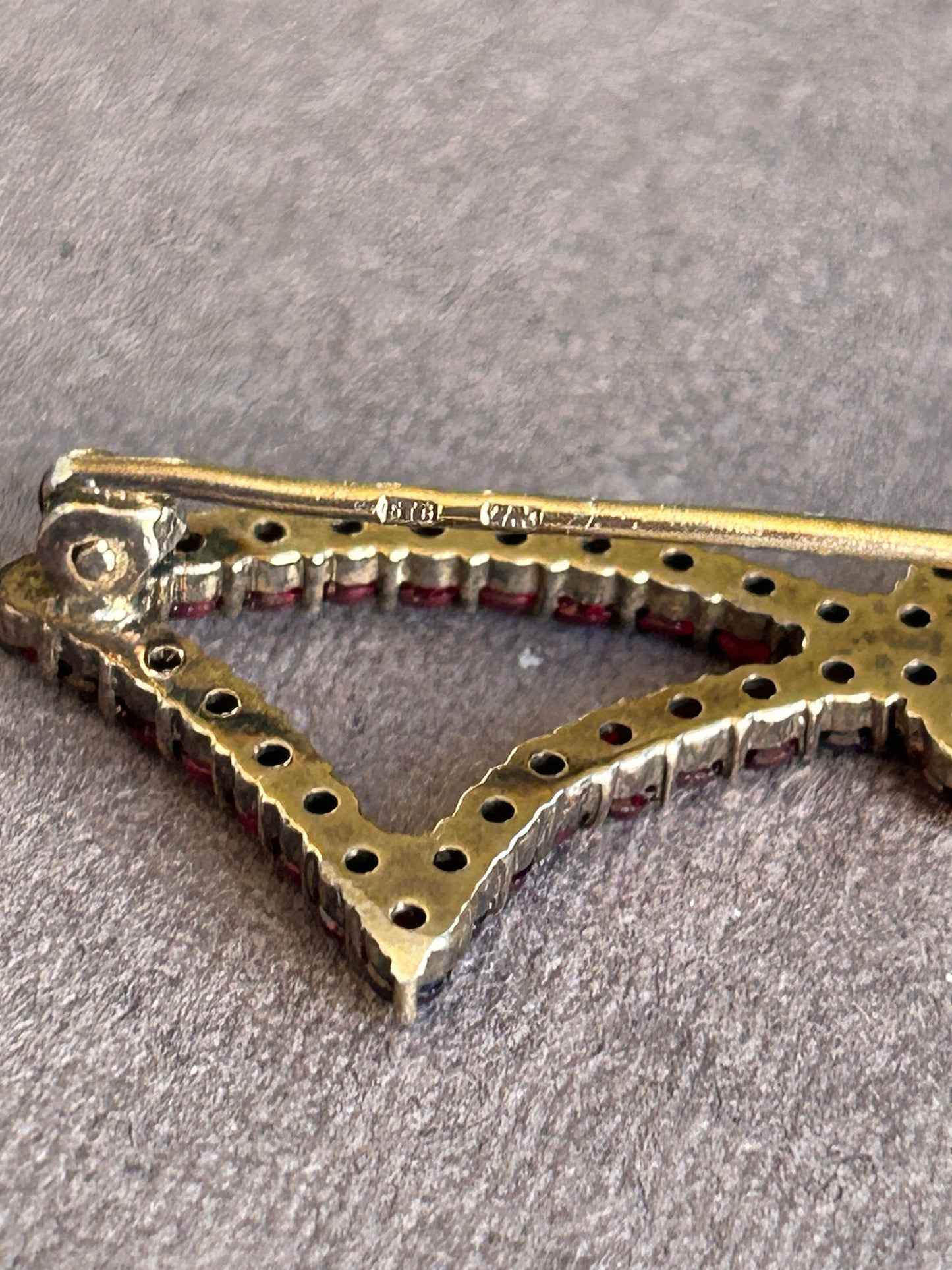 Vintage garnet brooch