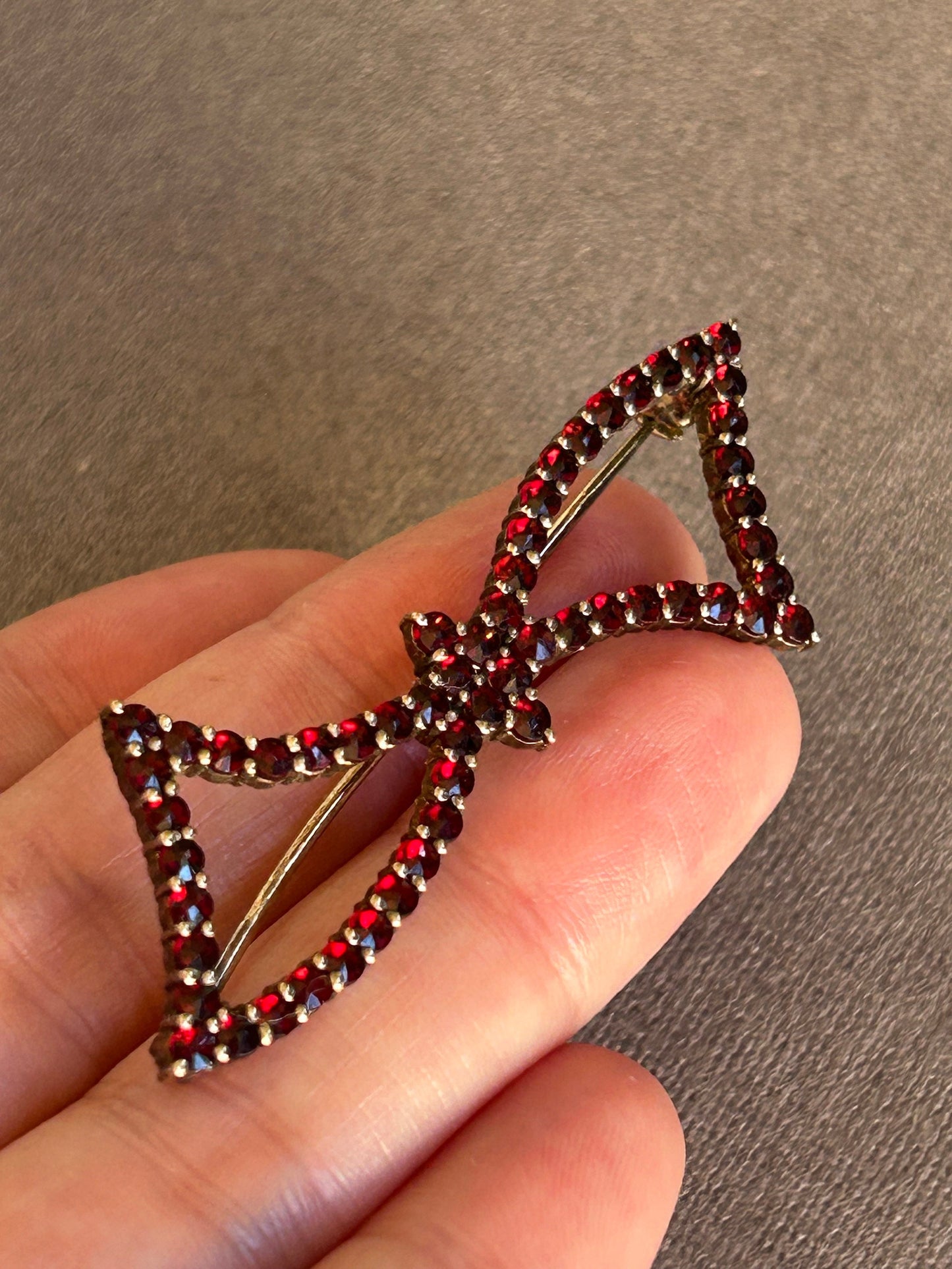 Vintage garnet brooch