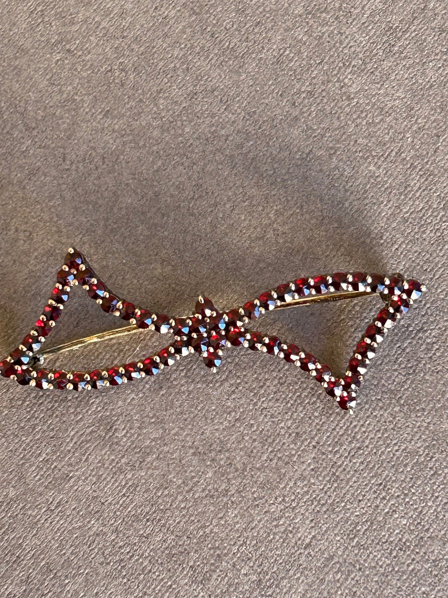 Vintage garnet brooch