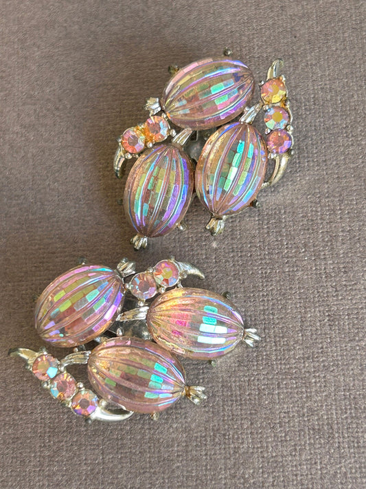 Coro vintage clip on earrings