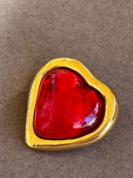 Brooch Yves Saint Laurent Heart vintage R