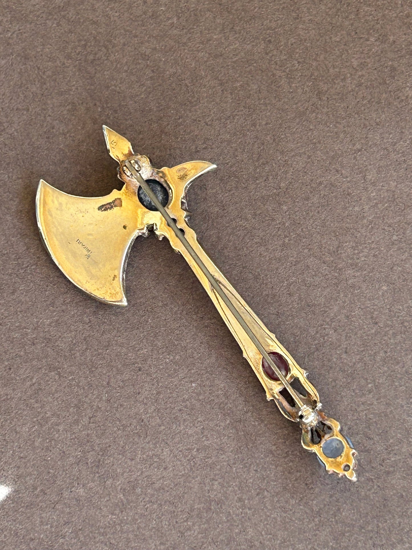 Trifari 1941 Alfred Philippe brooch Axe