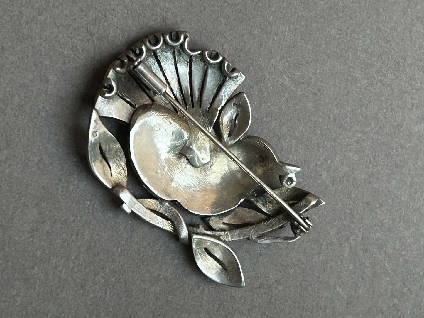 Silver antique brooch