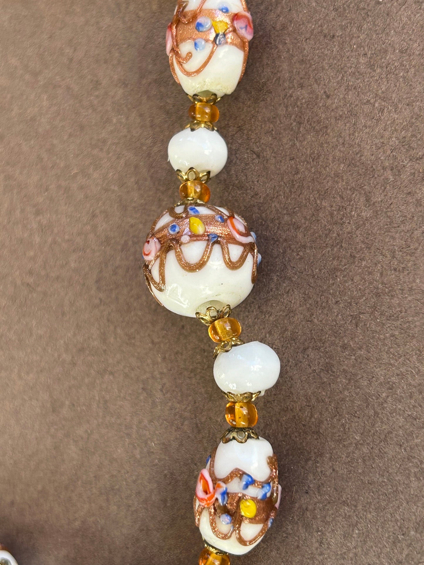 Necklace Wedding cake Murano vintage glass