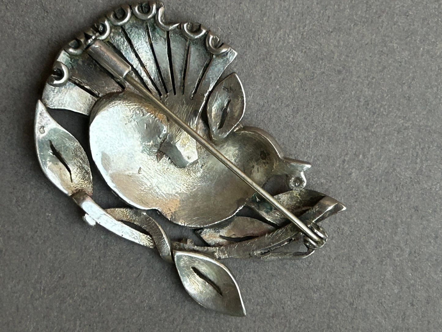 Silver antique brooch