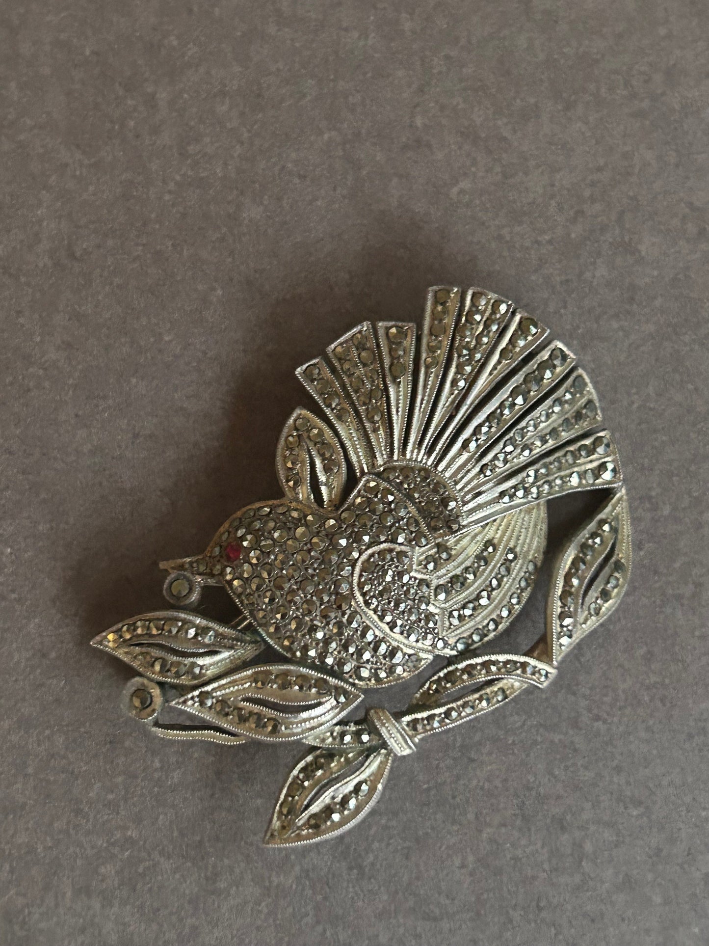 Silver antique brooch