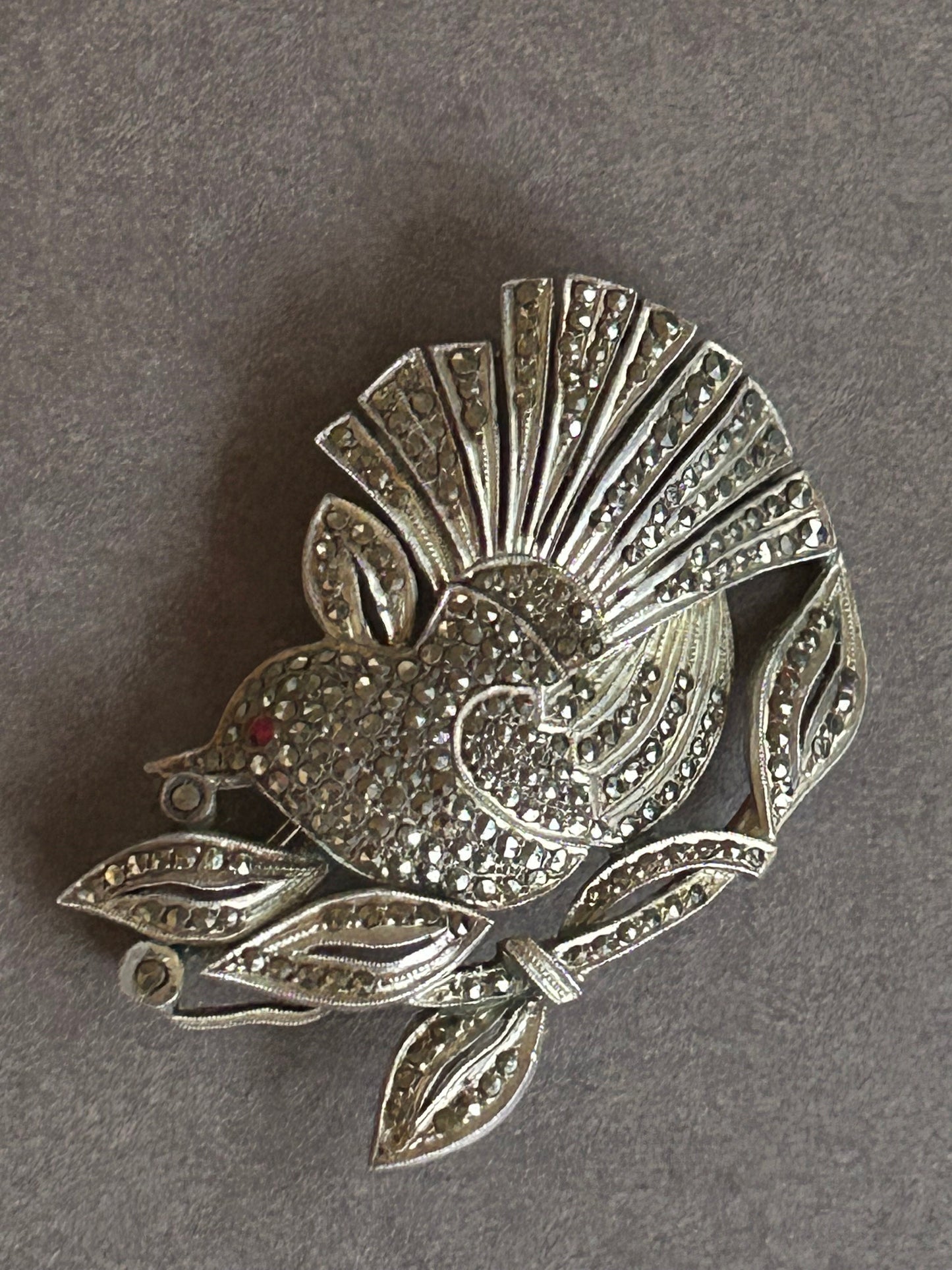 Silver antique brooch