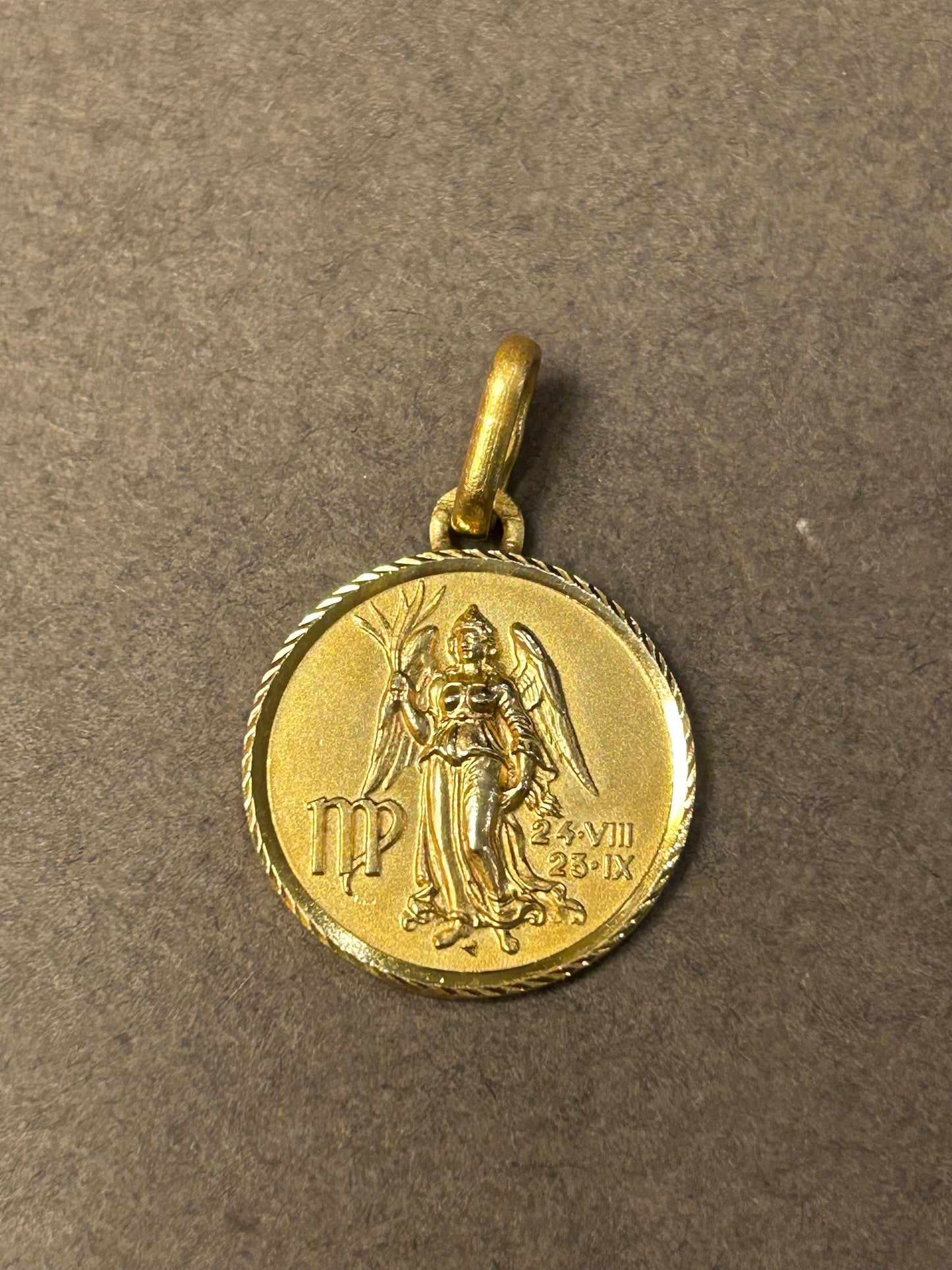 Antique pendant "Zodiac" "Virgo" gold plated